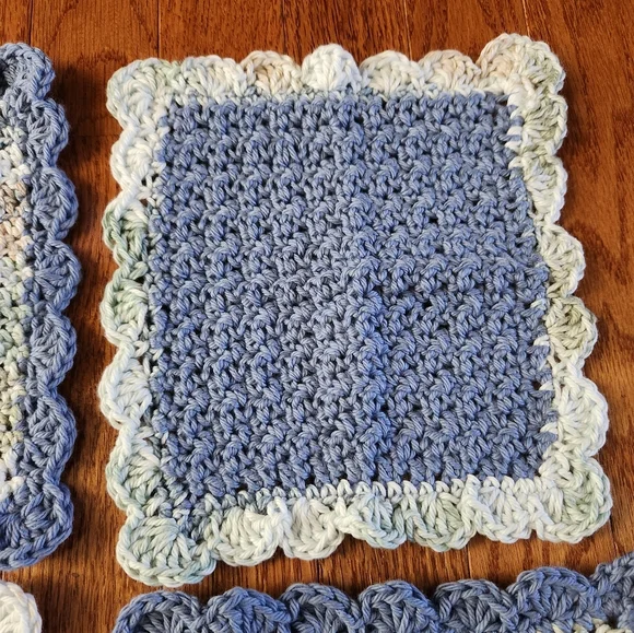 Crochet Stone Wash Washcloth and Face Disc Set - Picture 4 of 10